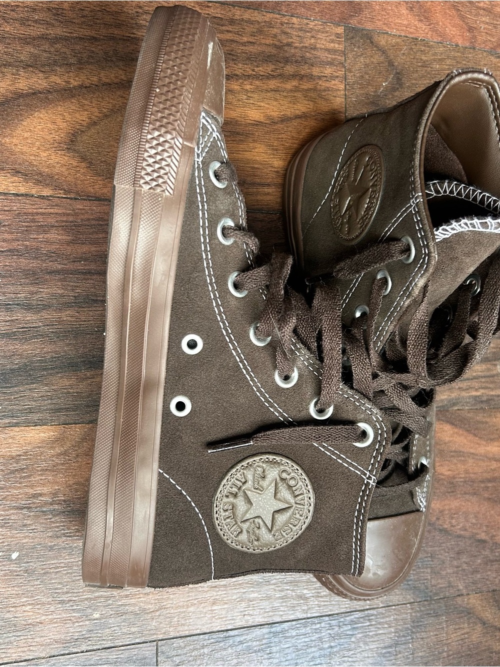 Converse High Top Sneakers in Dark Brown